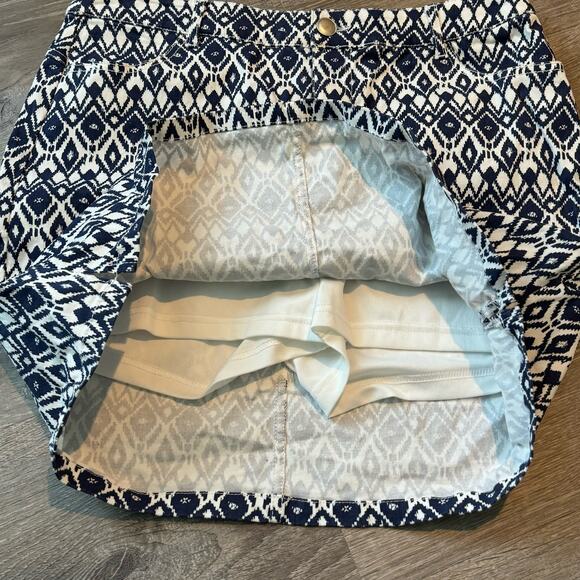 Westport Navy Blue and White Printed Skort Size 12 - Picture 5 of 7
